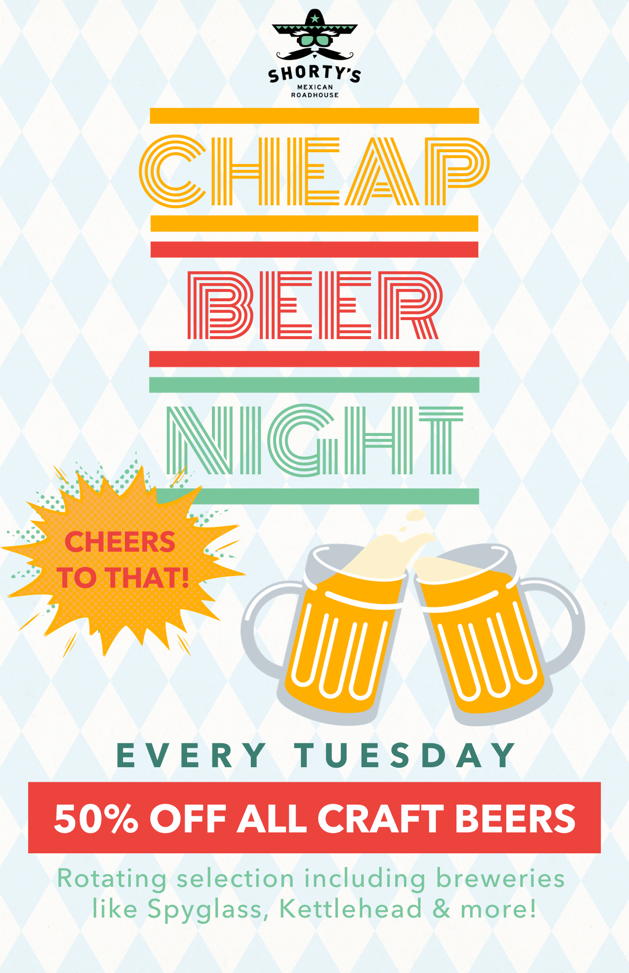 Cheap Beer Night v2 (11 x 17) Poster